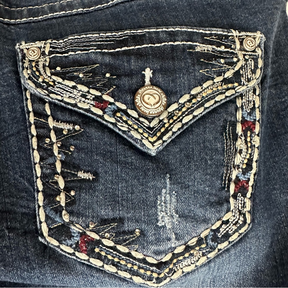 Dark Wash Women's Bootcut Jeans - Blue - Picture 12 of 15
